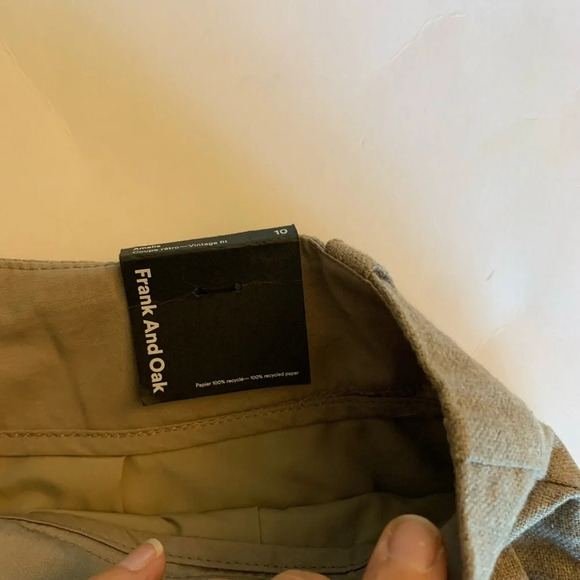 Frank and Oak The Amelia Balloon Fit Pant in Tan Size 10 Coastal,Linen  Casual - Picture 8 of 16